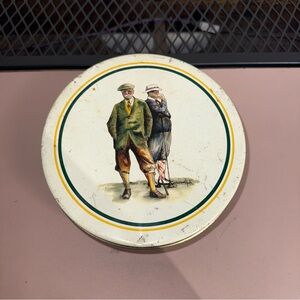 Vintage 1992‎ B. Brent Atwater Golf Collectors Tin Box Plaid Design Made in USA